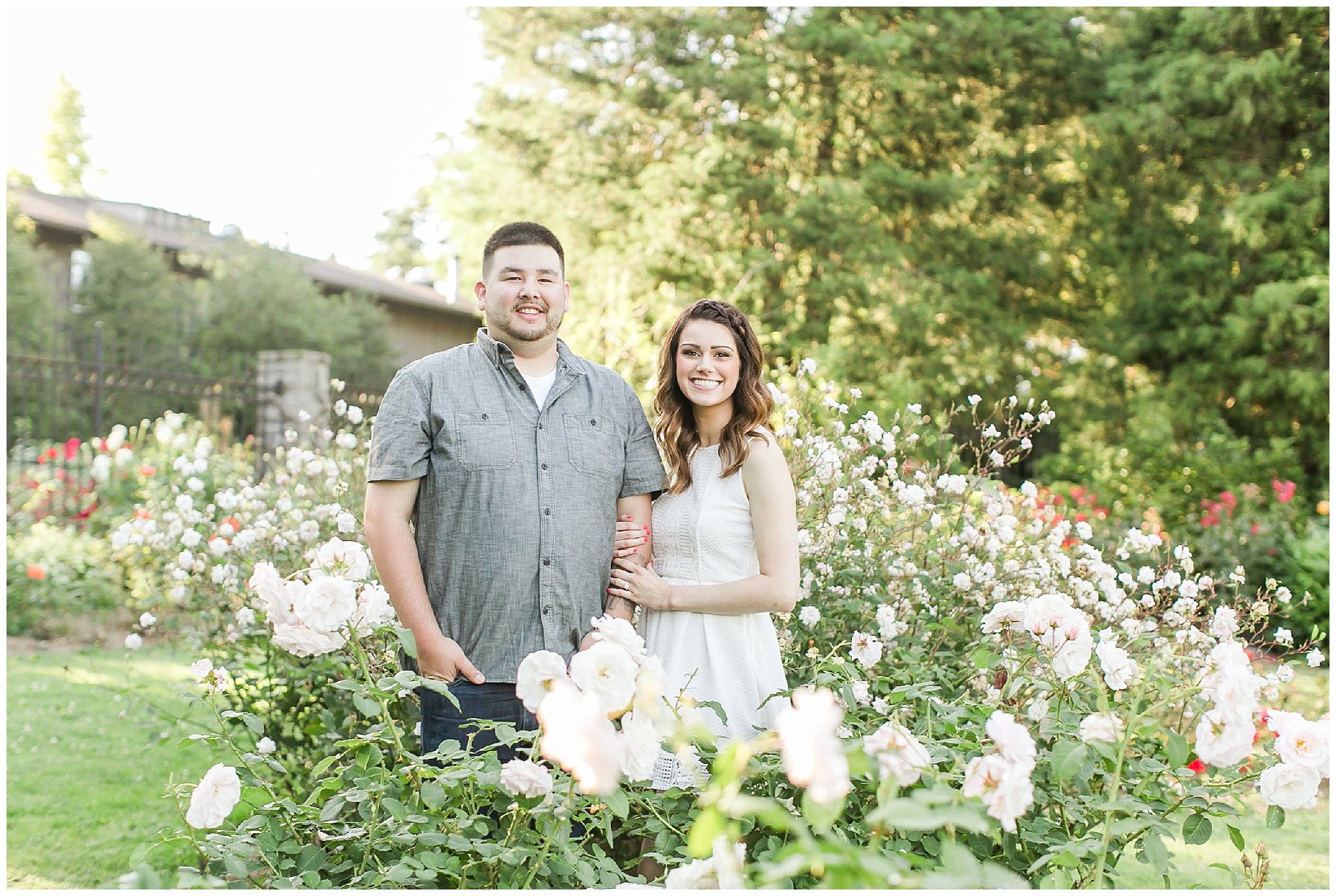 Morgan and Connor  Rose Garden Engagement Session